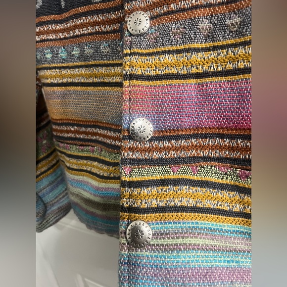 More by Lata Vintage Women Tapestry Jacket M Boho Aztec Southwestern Woven Multi - Picture 5 of 11